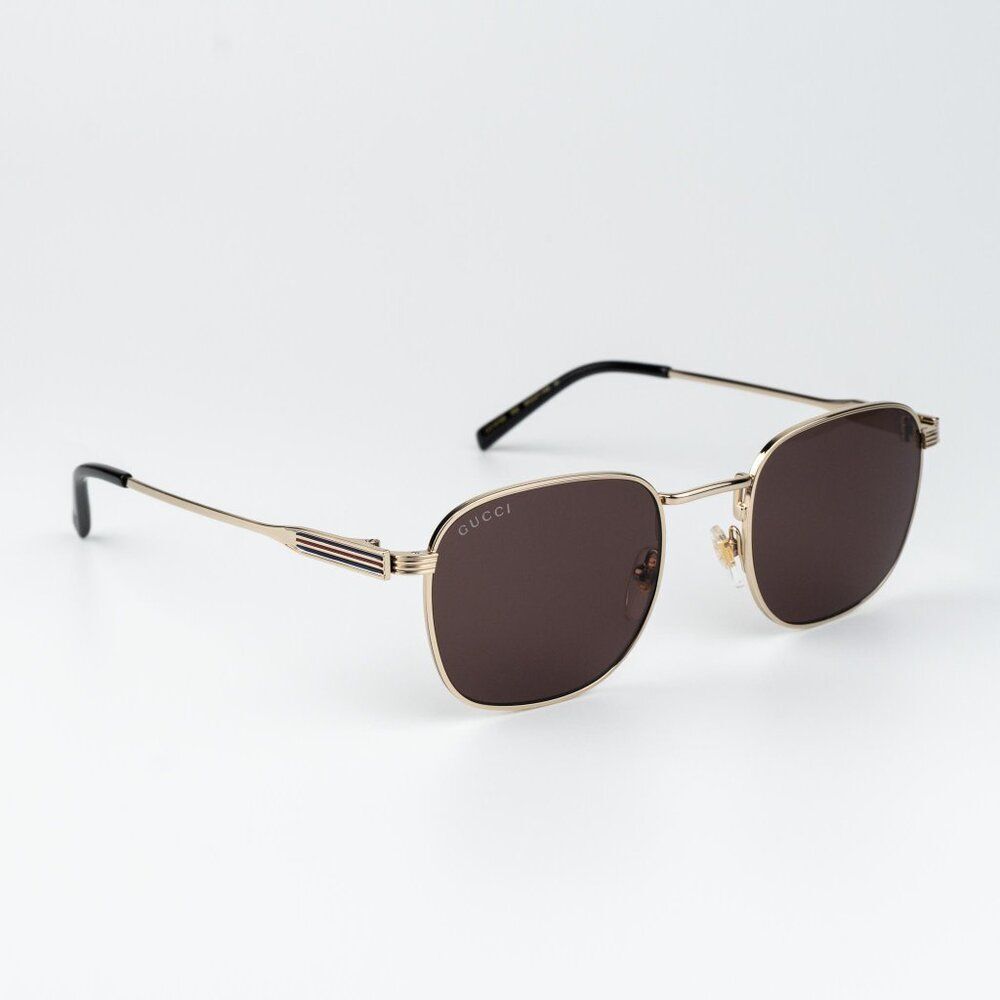 Gucci Men Sunglasses Gold Brown Square GG1876S 002 NEW AUTHENTIC - Picture 4 of 11